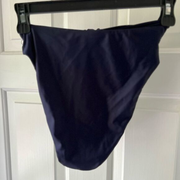J. Crew Tie High-Rise Bikini Bottom - Navy - XS - Picture 3 of 3